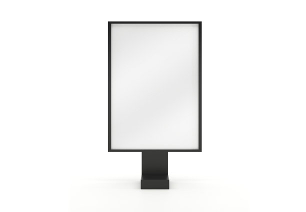 白色背景上的空广告牌图片下载