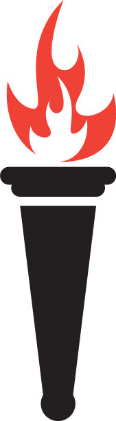 火炬图标设计模板孤立图片下载