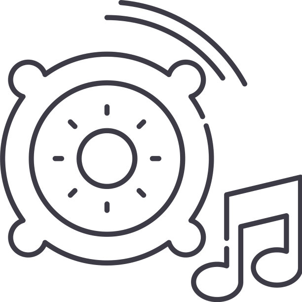 线性隔离的音乐图标图片下载