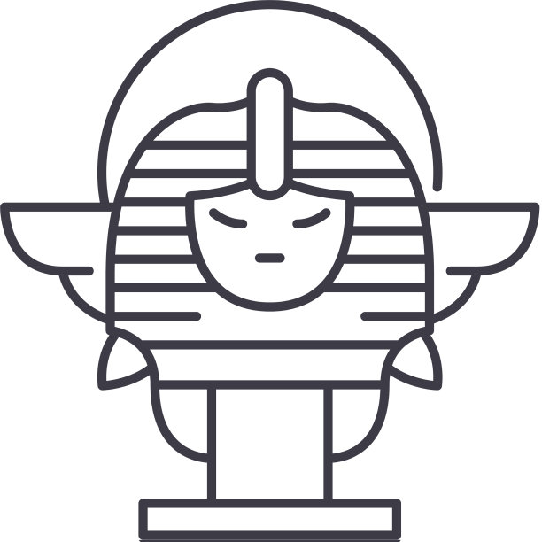 博物馆概念图标线性孤立图片下载