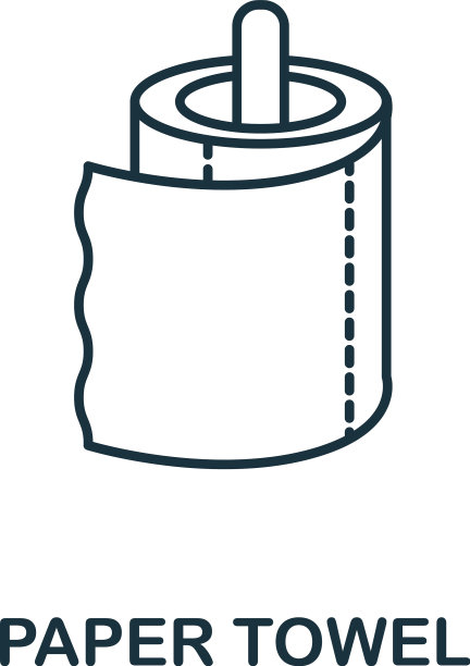 纸巾图标从清洁收集简单图片下载
