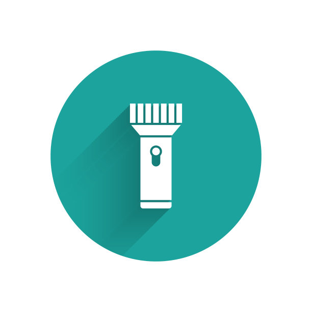 白色手电筒潜水员图标隔离与长图片下载