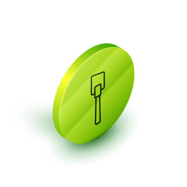 等距线抹刀图标孤立在白色图片下载