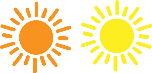太阳图标孤立在白色背景图片下载