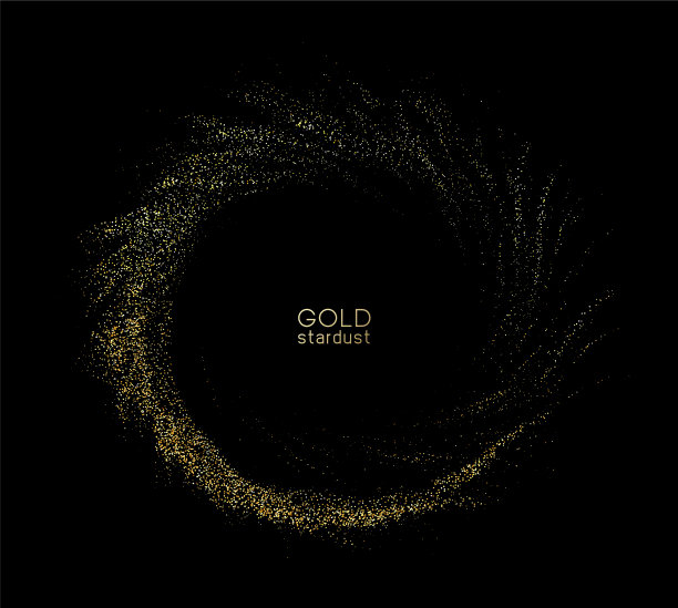 抽象闪亮的彩色金色爆炸设计元素图片下载