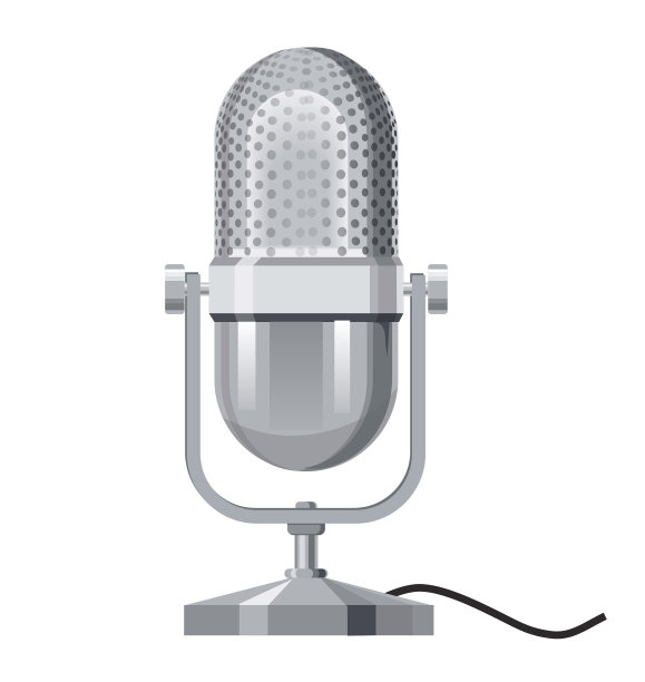 麦克风银色金属真实模型图片下载
