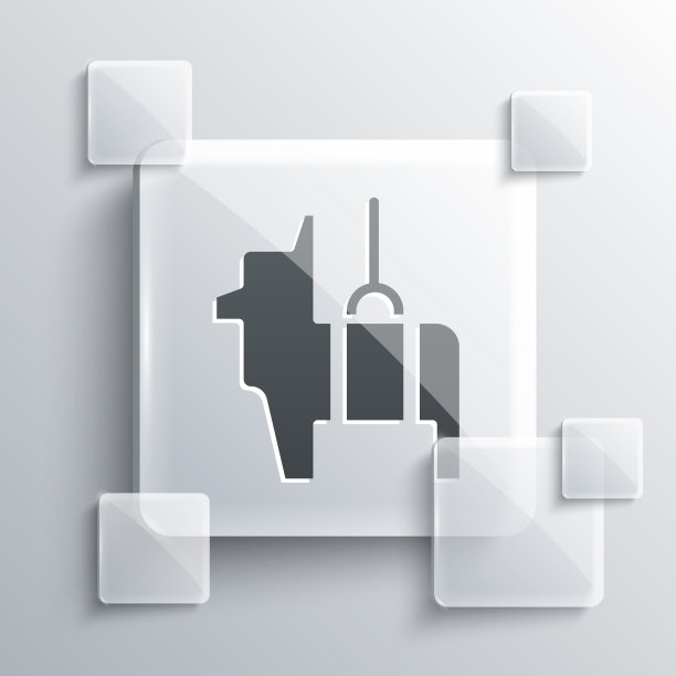 灰色皮纳塔图标孤立在灰色背景图片下载