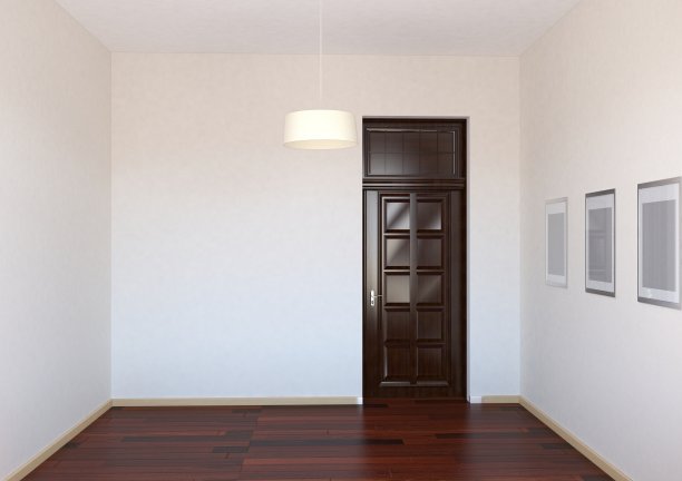 一个大型的空室内可视化，3D插图图片下载