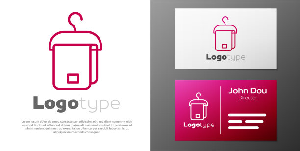 标志型线毛巾在衣架图标孤立上图片下载