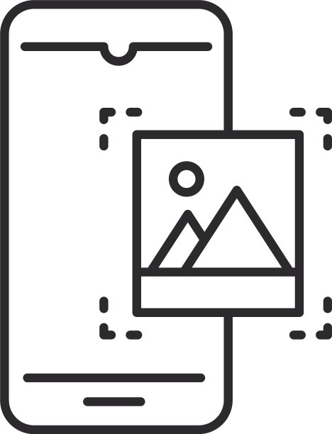 手机全景照片增强现实线条图标图片下载
