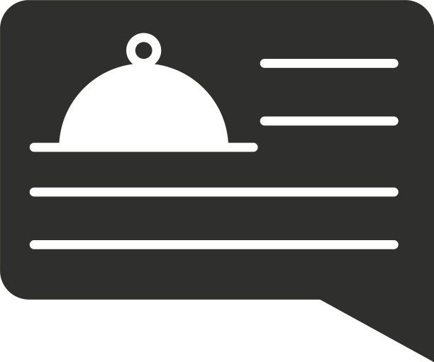 外卖餐厅在线服务剪影图标图片下载