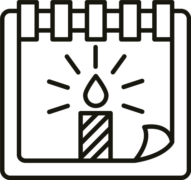 生日日历用蜡烛提醒日期快乐图片下载