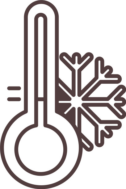 天气冬天雪花冷气温线图片下载