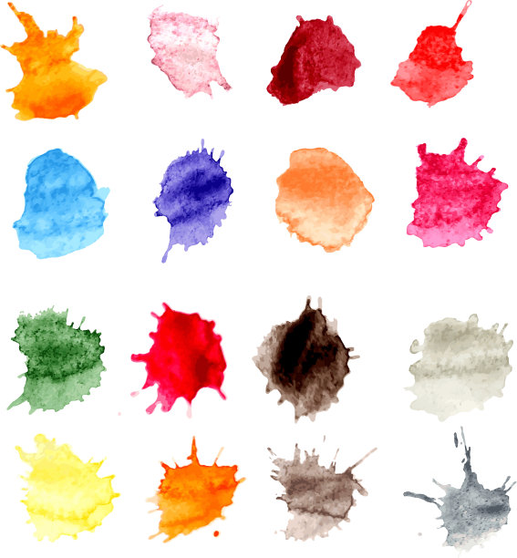 彩色飞溅-污点设置图片下载