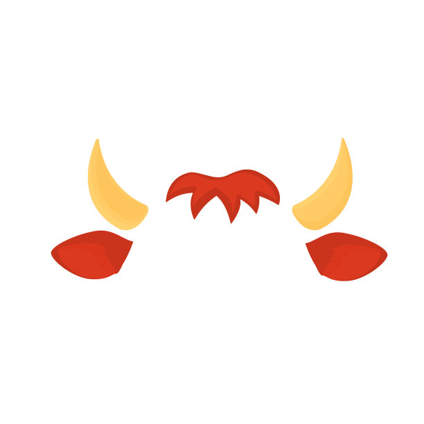 角和耳朵公牛有趣的自拍照片面具图片下载