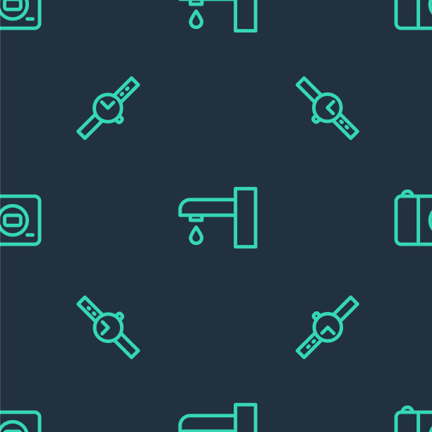 设置线水龙头、腕表和相机图片下载