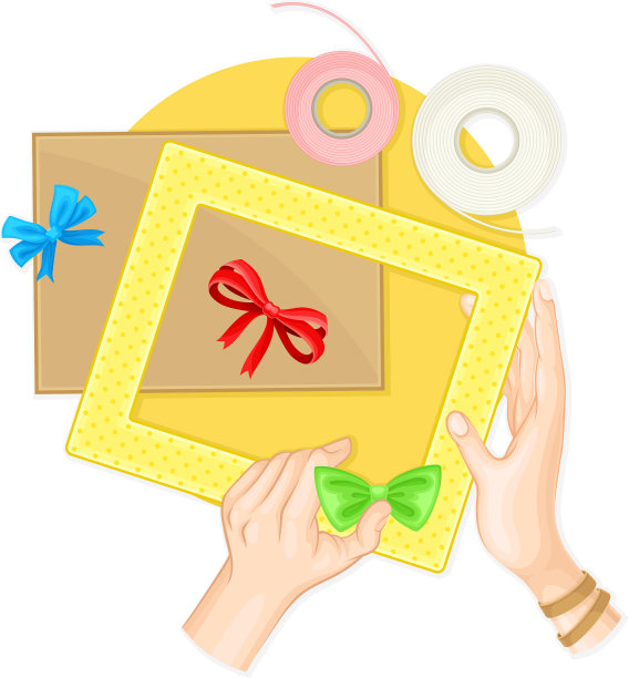 手饰相框边框，以蝴蝶结为图片下载