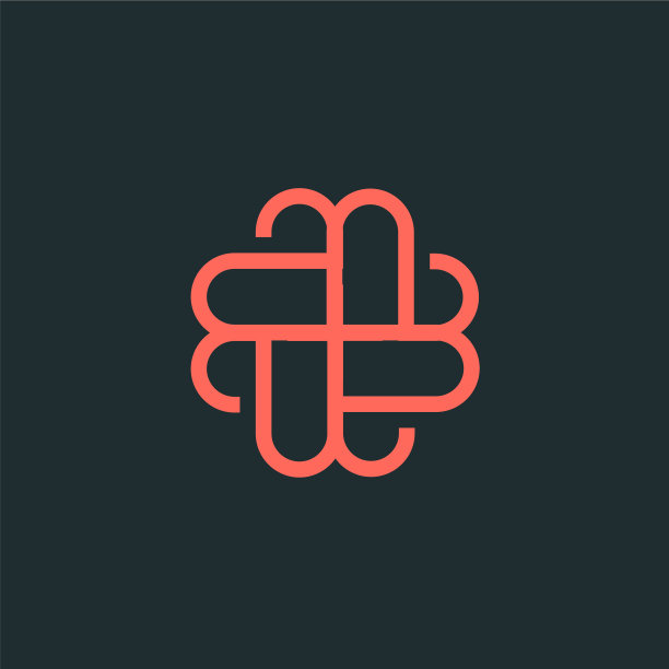 爱花标志圆抽象设计图片下载