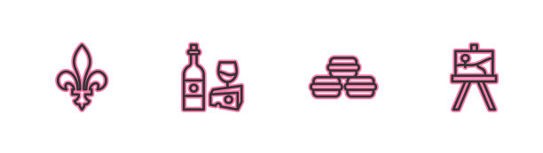 设置线芙蓉德丽的马卡龙饼干酒瓶图片下载