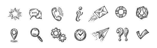 纯系列手绘通信网络图片下载