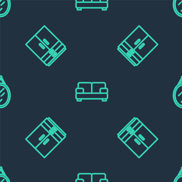 集线条沙发衣柜和镜子于一体图片下载