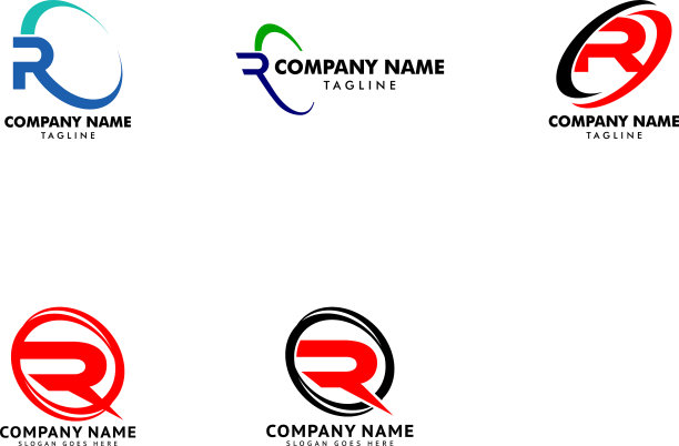设置字母r标志符号与钩形设计图片下载