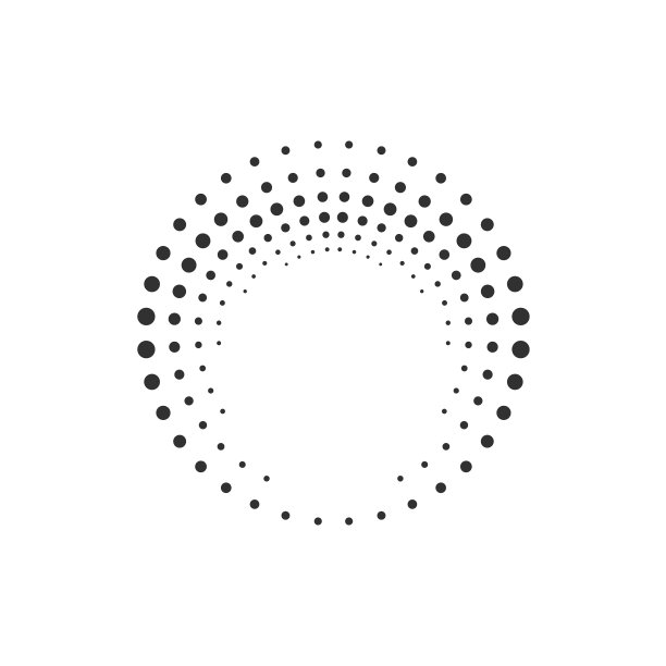 黑色抽象半色调标志设计元素图片下载