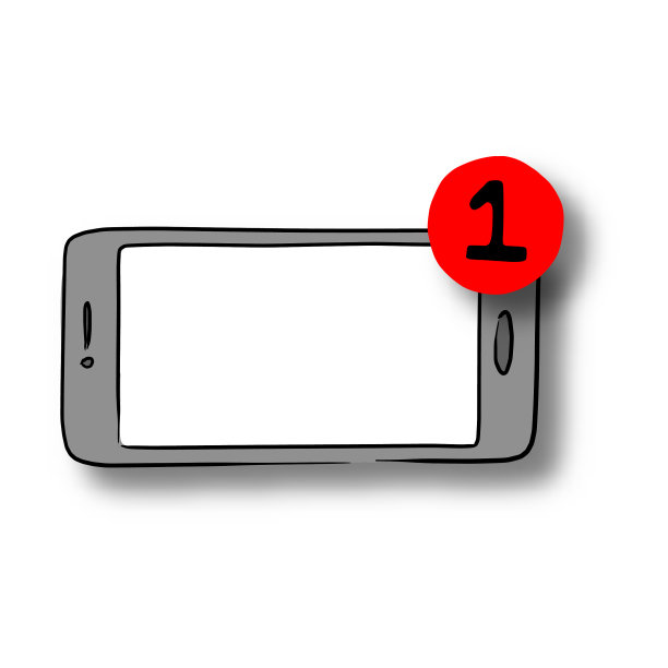 用黑线手绘智能手机图片下载