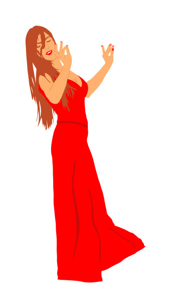 肚皮舞女卖弄风情孤立图片下载