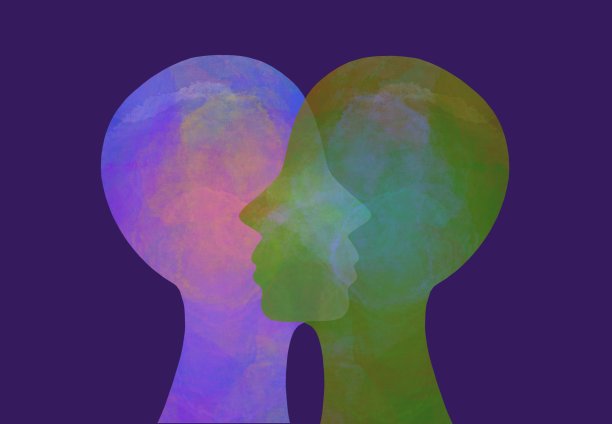 图形绘制移情。心灵感应。相互了解图片下载