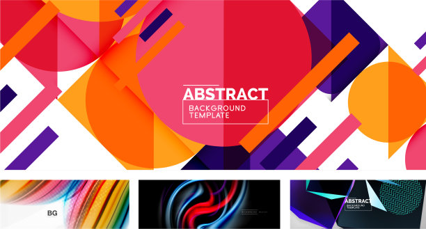 设置美丽的几何抽象的最小设计图片下载