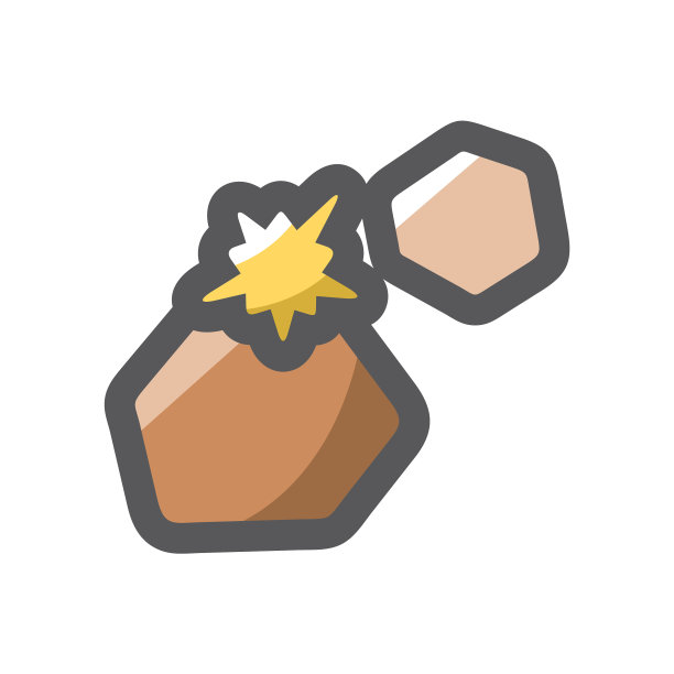 在石头上雕刻火石图标卡通图片下载