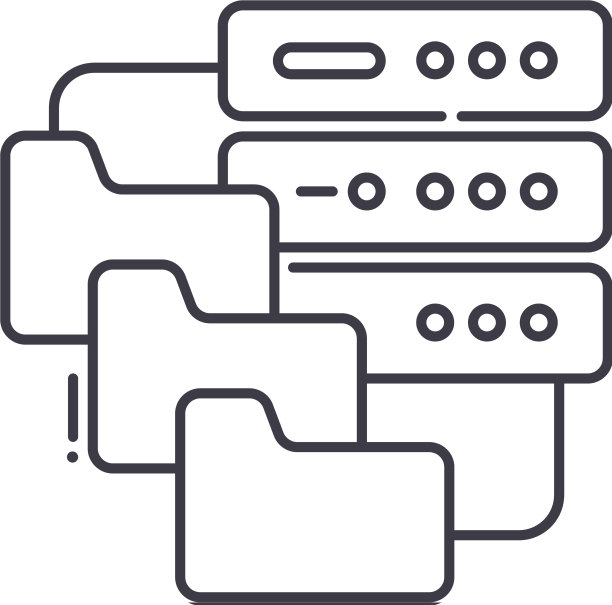 网络文件系统概念线性图标图片下载