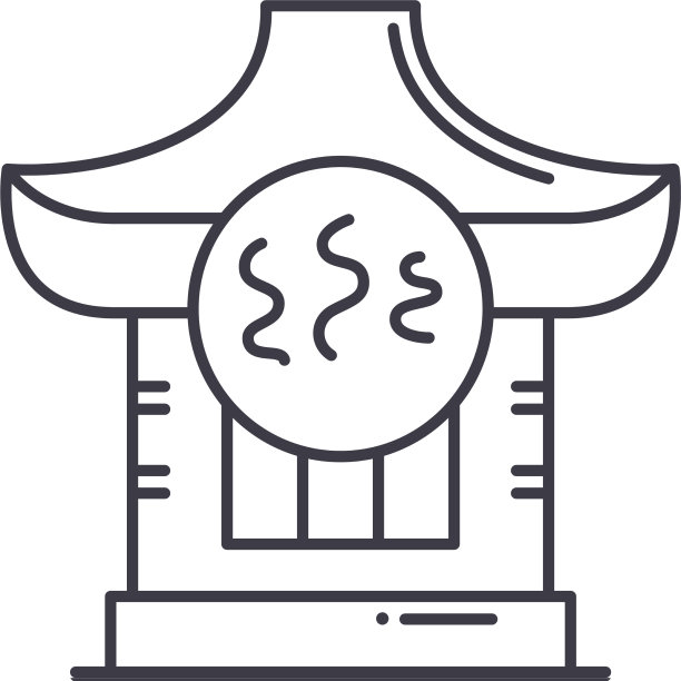 面馆图标线性孤立图片下载