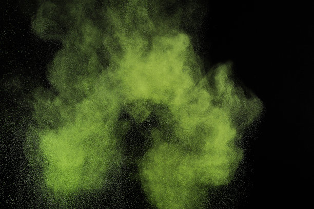 浅绿色粉末爆炸。图片下载