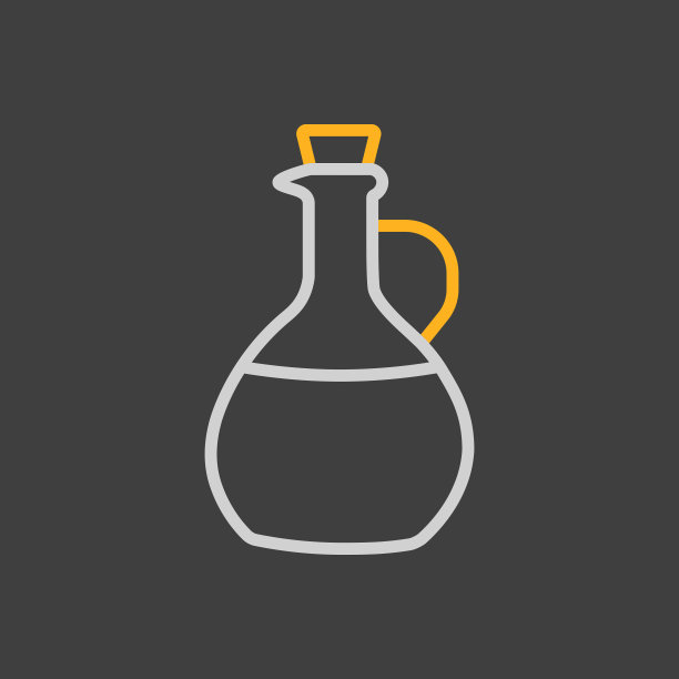 橄榄油玻璃水壶水壶矢量图标图片下载