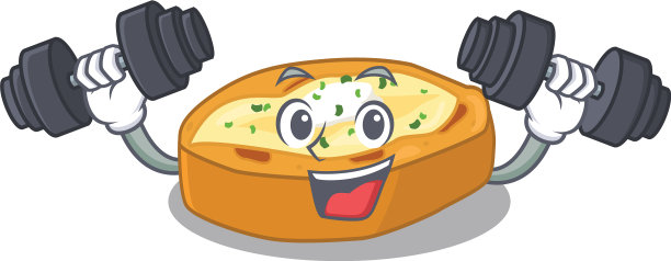 吉祥物设计微笑健身锻炼烘焙图片下载