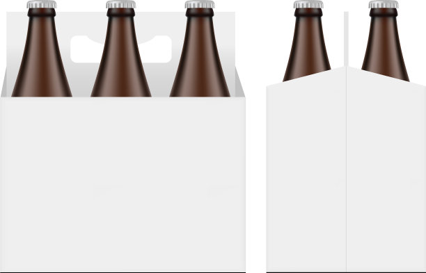 瓶子载体包装盒模型正面图片下载