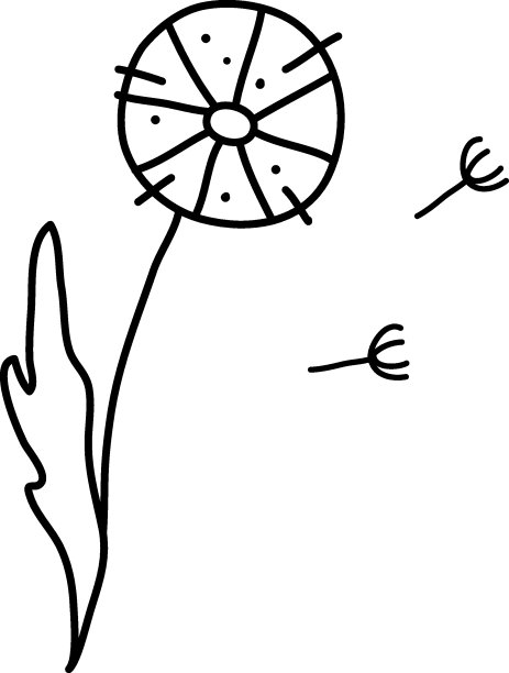 简单的蒲公英，蓬松的种子图片下载