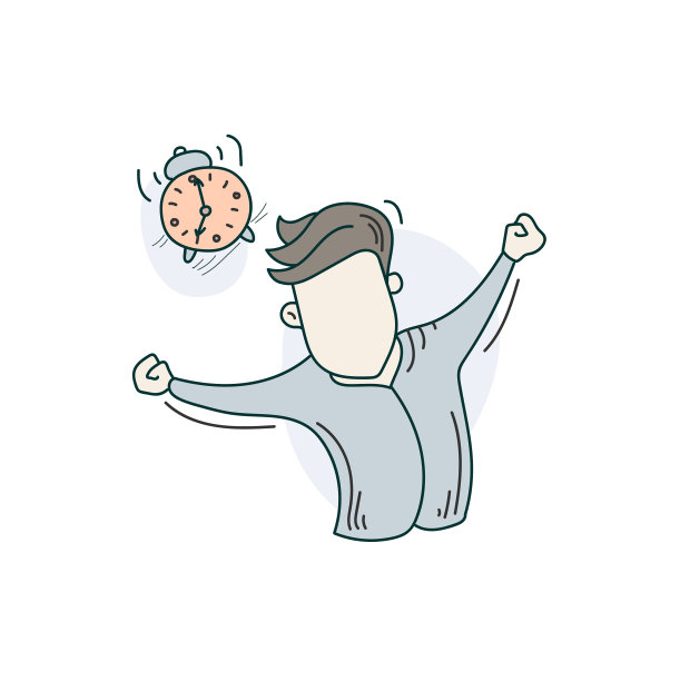 早起的颜色图标唤醒男人图片下载