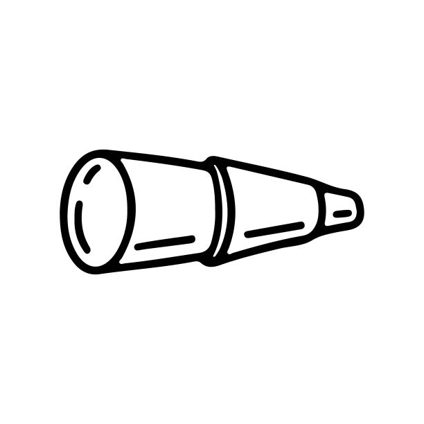 手绘望远镜在涂鸦风格孤立在白色背景。图片下载