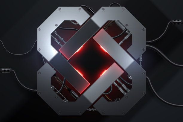 抽象金属背景与机械元素图片下载