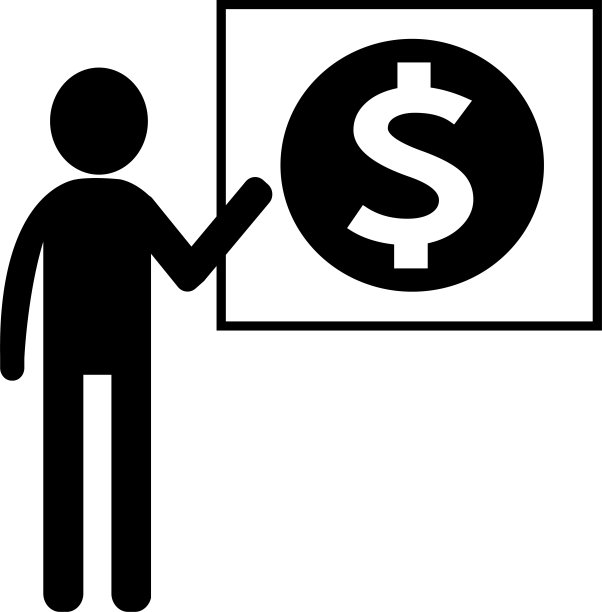 男子呈现美元货币图标图片下载