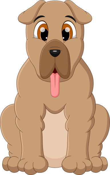 卡通可爱的斗牛犬图片下载