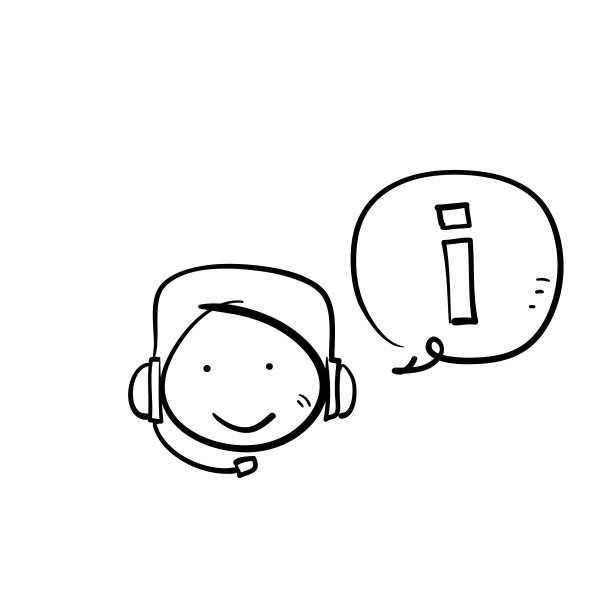 手绘涂鸦呼叫中心图标孤立图片下载