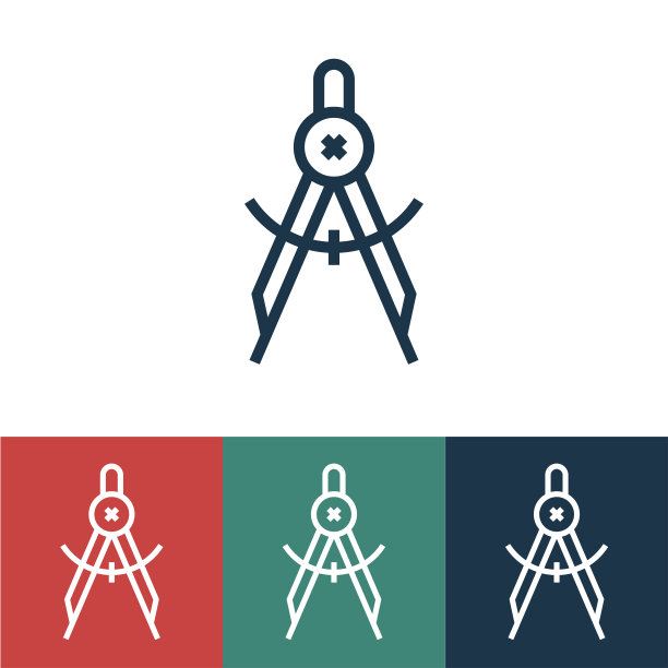 线条图标圆规用于绘图图片下载