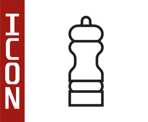 黑线胡椒图标孤立在白色图片下载