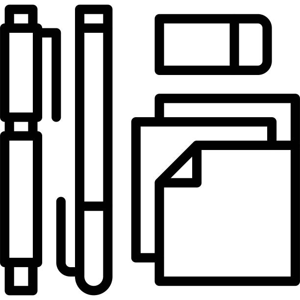 文具图标，超市和购物中心相关矢量图片下载