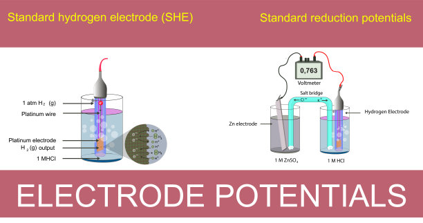 电极电位。标准氢电极。标准降低电极。化学课的主题图片下载