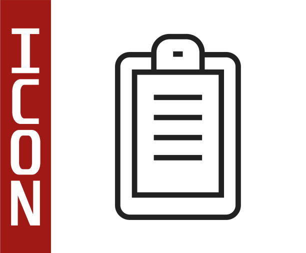 黑线警察报告图标孤立在白色图片下载